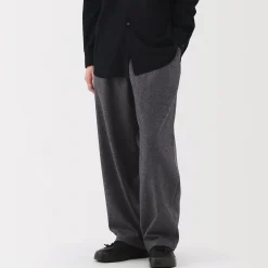 Online Muji Pantalon confortable en mélange de cachemire recyclé pour homme