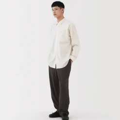 Online Muji Pantalon confortable en mélange de cachemire recyclé pour homme