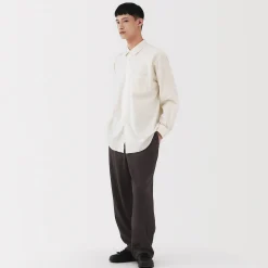 Online Muji Pantalon confortable en mélange de cachemire recyclé pour homme