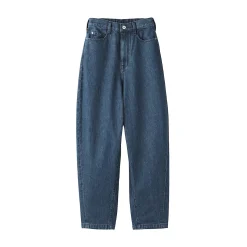 Outlet Muji Pantalon coupe cocon en denim et kapok mélangé pour femme