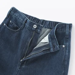 Outlet Muji Pantalon coupe cocon en denim et kapok mélangé pour femme