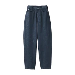 Outlet Muji Pantalon coupe cocon en denim et kapok mélangé pour femme