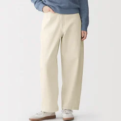 Outlet Muji Pantalon coupe cocon en denim et kapok mélangé pour femme