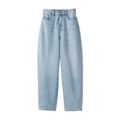 Outlet Muji Pantalon coupe cocon en denim et kapok mélangé pour femme