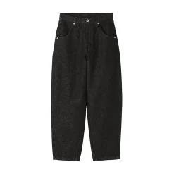 Muji Pantalon coupe cocon en denim et kapok mélangé pour femme