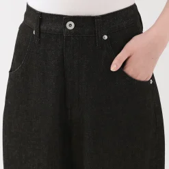 Muji Pantalon coupe cocon en denim et kapok mélangé pour femme