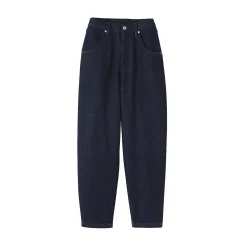 Muji Pantalon coupe cocon en denim et kapok mélangé pour femme