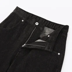 Muji Pantalon coupe cocon en denim et kapok mélangé pour femme