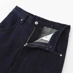 Muji Pantalon coupe cocon en denim et kapok mélangé pour femme