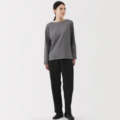 Discount Muji Pantalon coupe confortable en coton pour femme