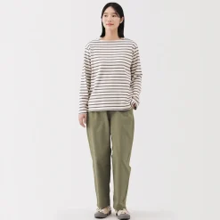Discount Muji Pantalon coupe confortable en coton pour femme