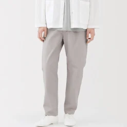 Clearance Muji Pantalon coupe confortable en coton lavé pour homme
