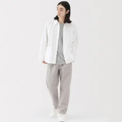 Clearance Muji Pantalon coupe confortable en coton lavé pour homme