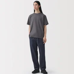 Discount Muji Pantalon coupe confortable en denim lavé pour homme ‐ Indigo