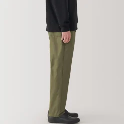 Hot Muji Pantalon coupe confortable en coton lavé pour homme