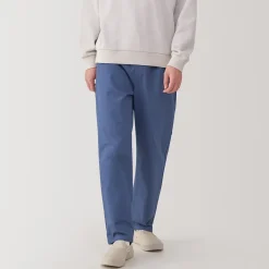 Hot Muji Pantalon coupe confortable en coton lavé pour homme