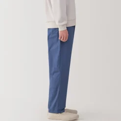 Hot Muji Pantalon coupe confortable en coton lavé pour homme