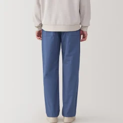 Hot Muji Pantalon coupe confortable en coton lavé pour homme