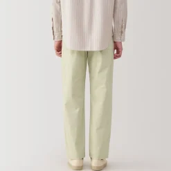 Hot Muji Pantalon coupe confortable en coton lavé pour homme