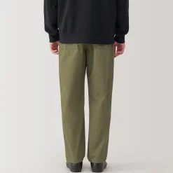 Hot Muji Pantalon coupe confortable en coton lavé pour homme