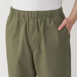Hot Muji Pantalon coupe confortable en coton lavé pour homme