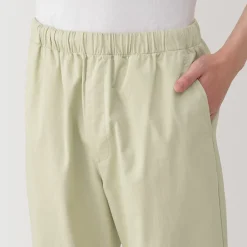 Hot Muji Pantalon coupe confortable en coton lavé pour homme