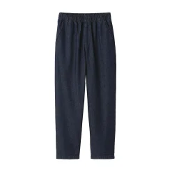Hot Muji Pantalon coupe confortable en denim de coton pour femme
