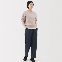 Hot Muji Pantalon coupe confortable en denim de coton pour femme