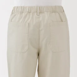 Muji Pantalon coupe confortable en denim lavé pour homme ‐ Naturel Blanc Brut