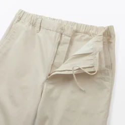 Muji Pantalon coupe confortable en denim lavé pour homme ‐ Naturel Blanc Brut