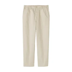Muji Pantalon coupe confortable en denim lavé pour homme ‐ Naturel Blanc Brut