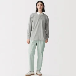 Muji Pantalon coupe confortable en coton lavé pour homme
