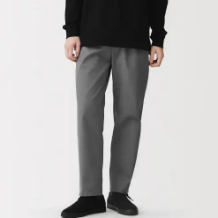 Muji Pantalon coupe confortable en coton lavé pour homme