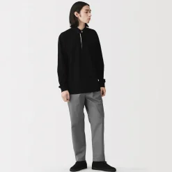 Muji Pantalon coupe confortable en coton lavé pour homme