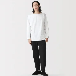 Muji Pantalon coupe confortable en coton lavé pour homme