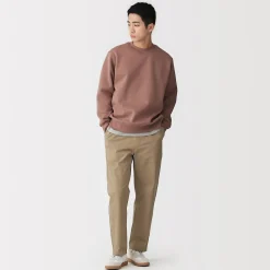 Muji Pantalon coupe confortable en coton lavé pour homme