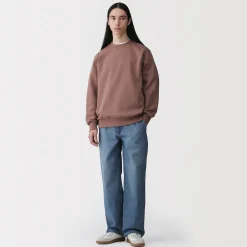 New Muji Pantalon coupe large en denim et kapok mélangé pour homme