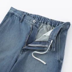 New Muji Pantalon coupe large en denim et kapok mélangé pour homme
