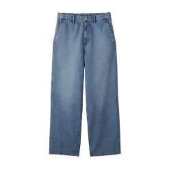 New Muji Pantalon coupe large en denim et kapok mélangé pour homme