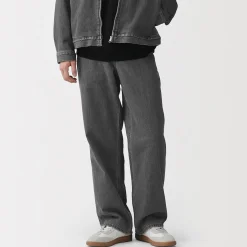 New Muji Pantalon coupe large en denim et kapok mélangé pour homme