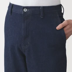 New Muji Pantalon coupe large en denim et kapok mélangé pour homme