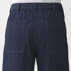 New Muji Pantalon coupe large en denim et kapok mélangé pour homme