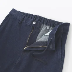 New Muji Pantalon coupe large en denim et kapok mélangé pour homme