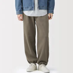 Discount Muji Pantalon de jogging à ourlet ouvert et à double tricot pour homme