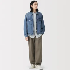 Discount Muji Pantalon de jogging à ourlet ouvert et à double tricot pour homme