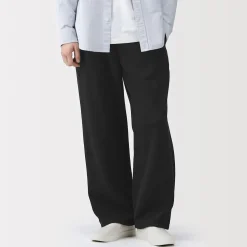 Discount Muji Pantalon de jogging à ourlet ouvert et à double tricot pour homme