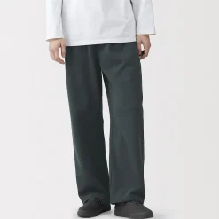 Discount Muji Pantalon de jogging à ourlet ouvert et à double tricot pour homme