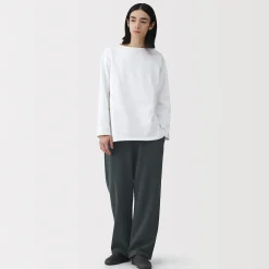 Discount Muji Pantalon de jogging à ourlet ouvert et à double tricot pour homme