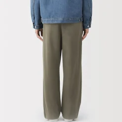 Discount Muji Pantalon de jogging à ourlet ouvert et à double tricot pour homme