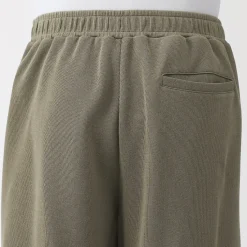 Discount Muji Pantalon de jogging à ourlet ouvert et à double tricot pour homme